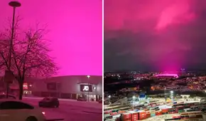 Cielo rosa sorprende a Birmingham en Inglaterra durante la tormenta invernal Goretti y causa asombro mundial