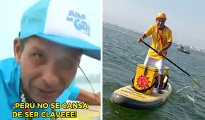Heladero peruano revela que aprendió paddle para vender sus productos en el mar: "La idea se me ocurrió"