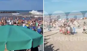 Ola gigante arrasa con playa de Argentina llena de turistas: se reporta un muerto y 35 heridos