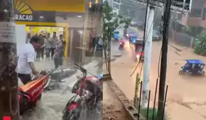 Lluvia torrencial en Tarapoto provoca inundaciones en calles, comercios y principales vías de la ciudad