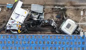 Cámaras de seguridad captan momento exacto del choque múltiple en la Panamericana sur que dejó 2 muertos y 8 heridos