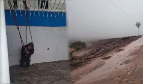 Dos hombres se salvan de ser arrastrados por huaico en Arequipa