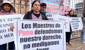 Docentes exigen nombramiento con reglamentación inmediata de la Ley 32390 en Juliaca