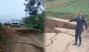 Colapso de vía deja aislada a comunidad de la sierra de Lambayeque