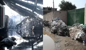 Incendio de grandes proporciones consume fábrica de plásticos en Puente Piedra