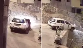 Taxista herido embiste a delincuente que intentó asaltarlo y lo lanza a una zanja en Chorrillos