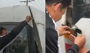 Conductor peruano provoca risas al 'reparar' autopartes de una combi con pegamento instantáneo: “Díganme que es IA”