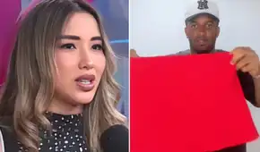 Xiomy Kanashiro reacciona a video viral en el que Jefferson Farfán la apoya vendiendo ropa: "Como lo amo"
