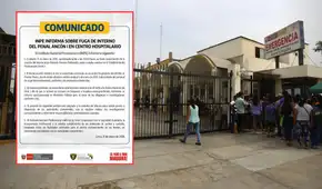 Reo condenado por secuestro fuga del Hospital de Puente Piedra mientras estaba bajo custodia del INPE: había sido trasladado al penal Ancón I