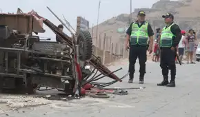 Bebé y dos adultos fallecen tras accidente de moto de carga en el Anillo Vial de Huarochirí