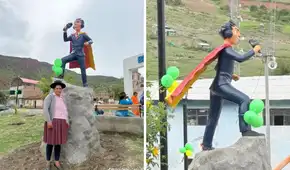 Pol Deportes es reconocido en su propia ciudad: inauguran monumento en honor a joven relator en plaza de Huampica