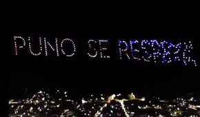 “Puno se respeta”: el mensaje que proyectaron drones en la celebración de la Virgen de la Candelaria