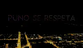 “Puno se respeta”: el mensaje que proyectaron drones en la celebración de la Virgen de la Candelaria