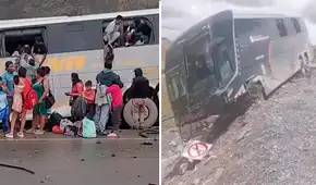 Choque frontal entre bus interprovincial y automóvil deja dos adultos y dos menores fallecidos en la vía Canta-Huayllay, en Pasco