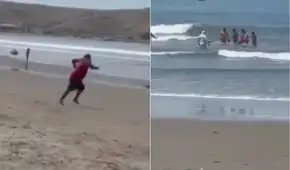 Vendedor ambulante se arriesga al lanzarse al mar para salvar a niños de un ahogamiento en Barranca