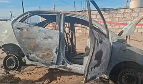 Arequipa: enfrentamiento entre presuntos traficantes de terrenos deja un herido y vehículo incendiado