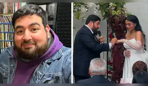 Hugo Lezama ‘Cinesmero’ se casó con Romina Delgado en íntima ceremonia: así fue su romántica boda