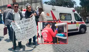 Arequipa: docente invidente es trasladado de emergencias tras seis días en huelga de hambre