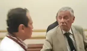 Captan altercado entre Fernando Rospigliosi y Segundo Montalvo en pasillos del Congreso
