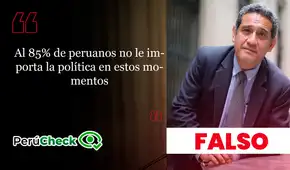 Es falso que al 85% de peruanos "no le importe la política", como afirmó el candidato Mesías Guevara
