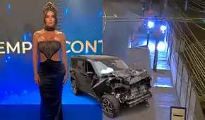 Cámaras de seguridad captaron el brutal choque de Laura Spoya: su camioneta se estrelló y fue hospitalizada de emergencia