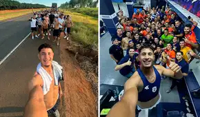 2 de Mayo celebró en vestuario de Matute recreando foto del percance con su bus: "No es cómo empieza, sino cómo termina"