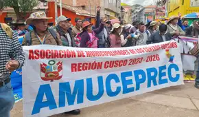 180 alcaldes de centros poblados protestan en Cusco: exigen al GORE la entrega de presupuesto fijado por ley