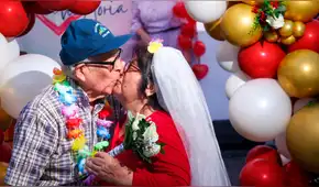 Adultos mayores renuevan sus votos tras más de 50 años juntos en emotiva ceremonia por San Valentín