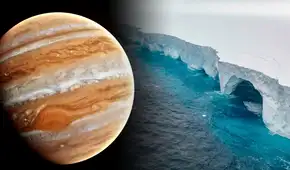La Antártida puede estar cubierta por hielo de hasta 4 km de espesor, pero no se compara con lo que hay cerca de Júpiter