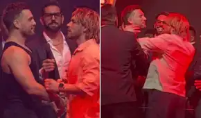 Nicola Porcella quiso besar en broma a exfutbolista mexicano Aldo de Nigris y este casi lo agrede en careo del Ring Royal Fight