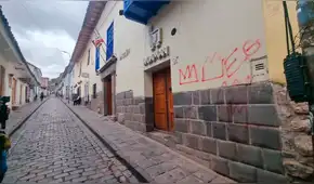 Policía interviene a tres menores extranjeros por hacer pintas en centro histórico de Cusco