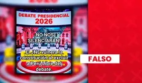 No es correcto afirmar que el JNE excluyó a Perú Libre del debate presidencial