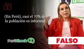 La informalidad en el Perú no es de 77%, como afirmó la candidata Fiorella Molinelli