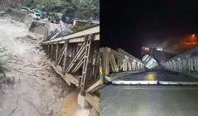 Crecida de río Baños Chimú tras fuertes lluvia provoca derrumbe de puente y deja aislada a distrito en La Libertad
