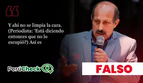 Héctor Valer sí escupió a periodista de Juliaca, aunque lo niega