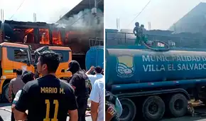 Reportan fuerte incendio en Villa El Salvador: 8 unidades de bomberos atienden la emergencia