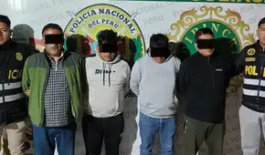Juliaca: capturan a banda presuntamente dedicada a robos de viviendas; tenían armas y prendas policiales