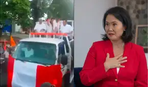 Keiko Fujimori: lanzan un globo con agua en su cara durante campaña presidencial en Iquitos