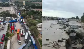 Nuevo bloqueo por huaicos en la Panamericana Sur en Ocucaje, Ica: tránsito restringido hacia Nasca, Arequipa y sur del país