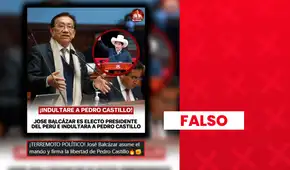 Es falso que Jose Balcázar firmó el indulto de Pedro Castillo: solicitud del expresidente esta en evaluación