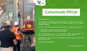 Cierran temporalmente tres estaciones de la Línea 1 del Metro por ingreso de pasajero a la vía férrea