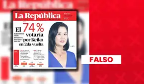 Es falso que el 74% de los peruanos votarían por Keiko Fujimori en segunda vuelta: publicación fue editada