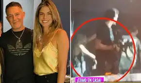 Alejandro Sanz y Stephanie Cayo son captados de la mano y él sonríe al ser consultado por la actriz peruana