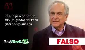 Es falso que en 2025 se haya ido del país medio millón de peruanos, como indicó el candidato Francisco Diez-Canseco
