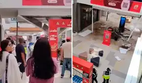 Reportan caída de parte del techo por posible fuga de agua del Mall Aventura Bellavista