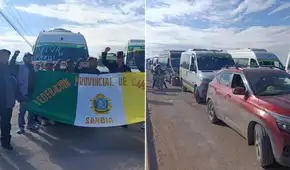 Más de 200 transportistas bloquean la vía Juliaca–Sandia y exigen mantenimiento inmediato de carreteras