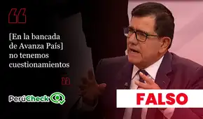 ¿Los integrantes de Avanza País “no tienen cuestionamientos”? Es falsa la declaración de José Williams