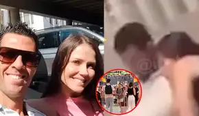 Maju Mantilla y Gustavo Salcedo son ampayados por 'Magaly TV, la firme' en aeropuerto con destino a Colombia