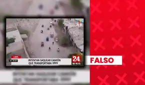 Es falso que intentaron saquear un camión de GNV en Lima: video data del 2020 y no involucra gas natural