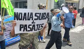 Arequipa: protestan contra alza del pasaje en el transporte urbano
